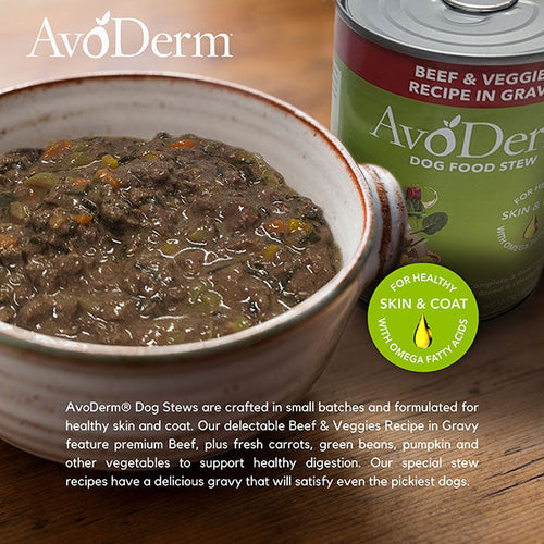 AvoDerm® Dog Food Stew Beef & Veggies Recipe In Gravy