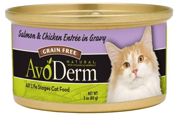 AvoDerm Natural Salmon and Chicken Entree in Gravy Canned Cat Food