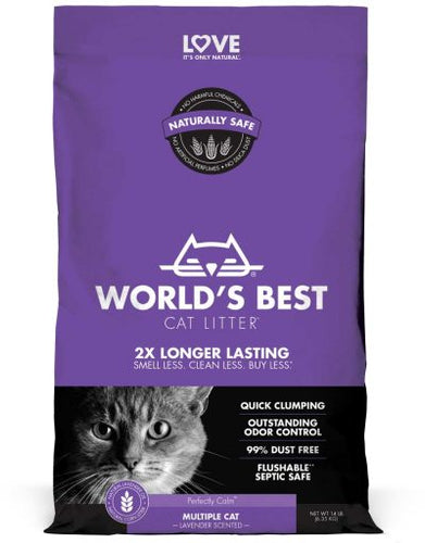 World's Best Lavender Scented Multiple Cat Clumping Formula Cat Litter (28-lb)