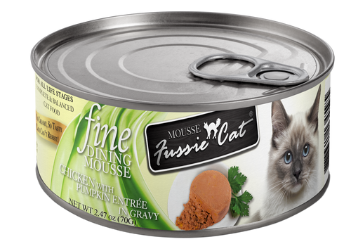 Fussie Cat Fine Dining - Mousse Chicken with Pumpkin Entree in Gravy Canned Cat Food