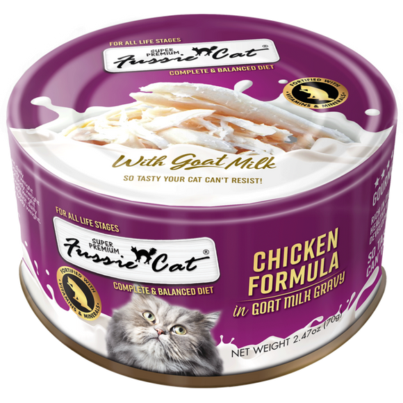 Fussie Cat Chicken Formula in Goat Milk Gravy Cat Food (2.47 oz (70g))