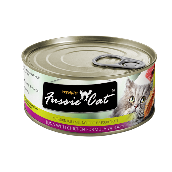 Pets Global Fussie Cat Tuna With Chicken Formula In Aspic Can Food