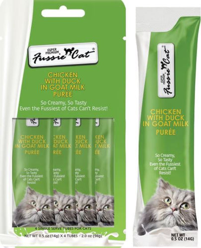 Fussie Cat Chicken with Duck in Goat Milk Purée (2 oz (4 Pack))