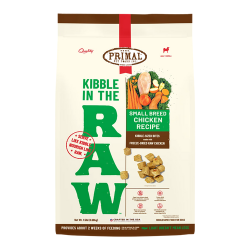 Primal Pet Foods Kibble in the Raw Small Breed Chicken Recipe for Dogs (1.5 LB)