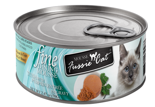 Fussie Cat Fine Dining Mousse Tuna with Pumpkin Entree in Gravy Canned Cat Food