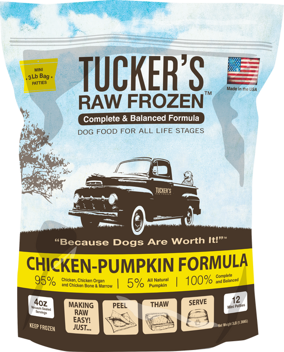 Tucker's Chicken-Pumpkin Complete and Balanced Raw Diets for Dogs (6-lb)