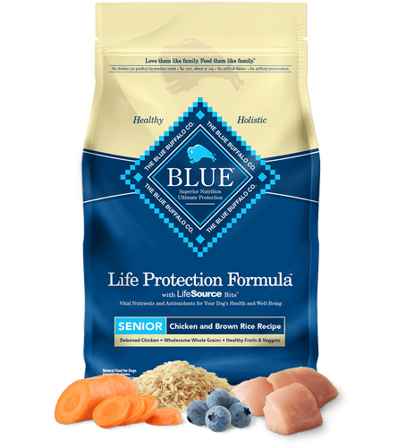 Blue Buffalo Life Protection Natural Chicken & Brown Rice Recipe Senior Dry Dog Food