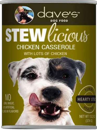 Dave's Stewlicious Chicken Casserole Canned Dog Food (13 oz Single Can)