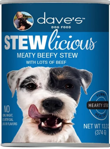 Dave's Stewlicious Meaty Beef Stew Canned Dog Food (13 oz Single Can)